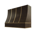 KCD Brooklyn Slate Sloped Hood with Brass Strapping - 48" W x 30" H - product photo