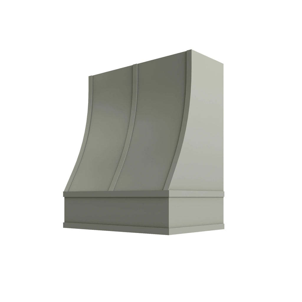 KCD Shaker Moss Sloped Hood with Strapping Flat Trim - 30" W x 48" H - product photo
