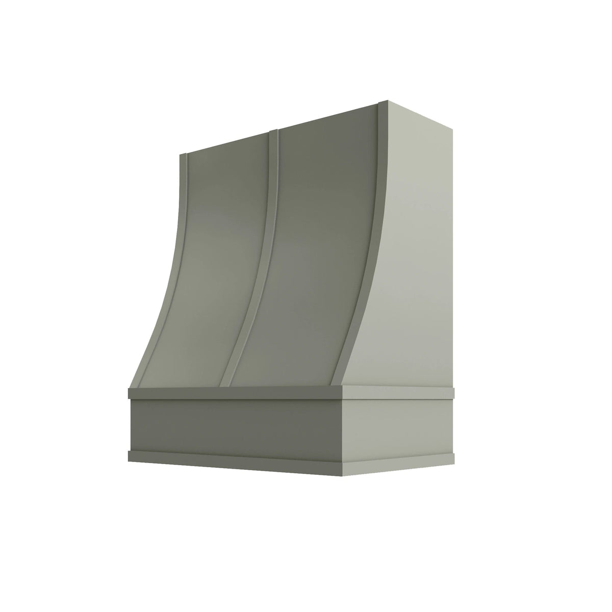 KCD Shaker Moss Sloped Hood with Strapping Flat Trim - 30" W x 48" H - product photo