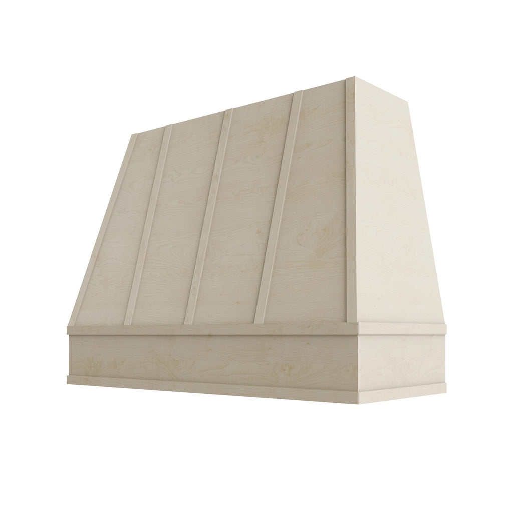 KCD Raw Tapered Hood with Strapping Flat Trim - 48" W x 36" H - product photo