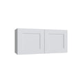 KCD Brooklyn Bright White Double Door Wall Cabinet - 30" W x 18" H - product photo