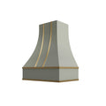 KCD Shaker Moss Curved Hood with Brass Strapping - 30" W x 30" H - product photo