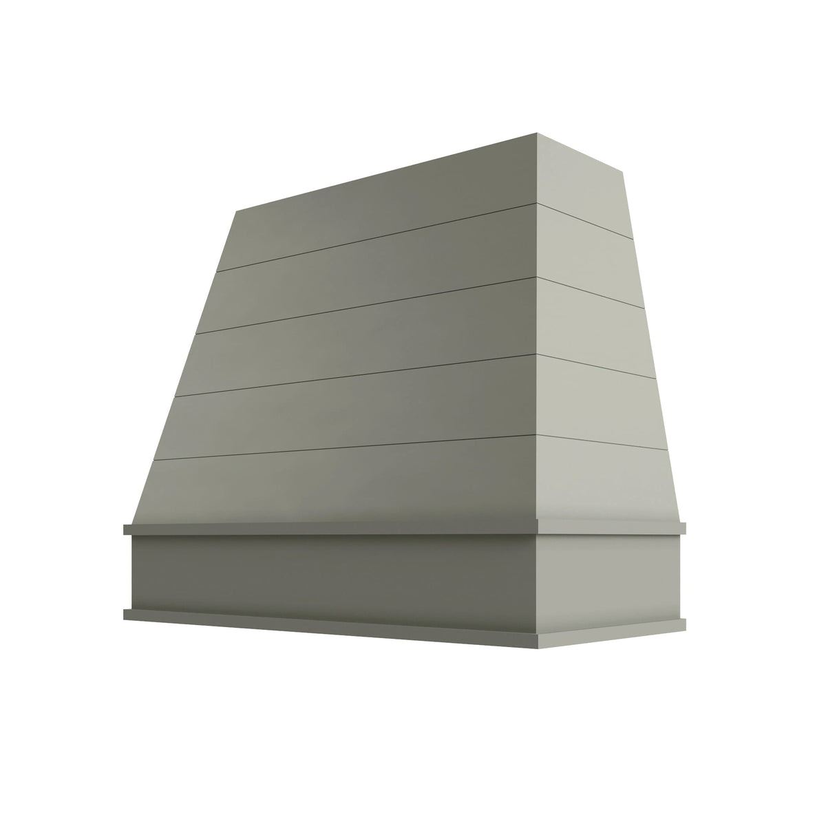 KCD Shaker Moss Tapered with Shiplap Hood Block Trim - 42" W x 36" H - product photo