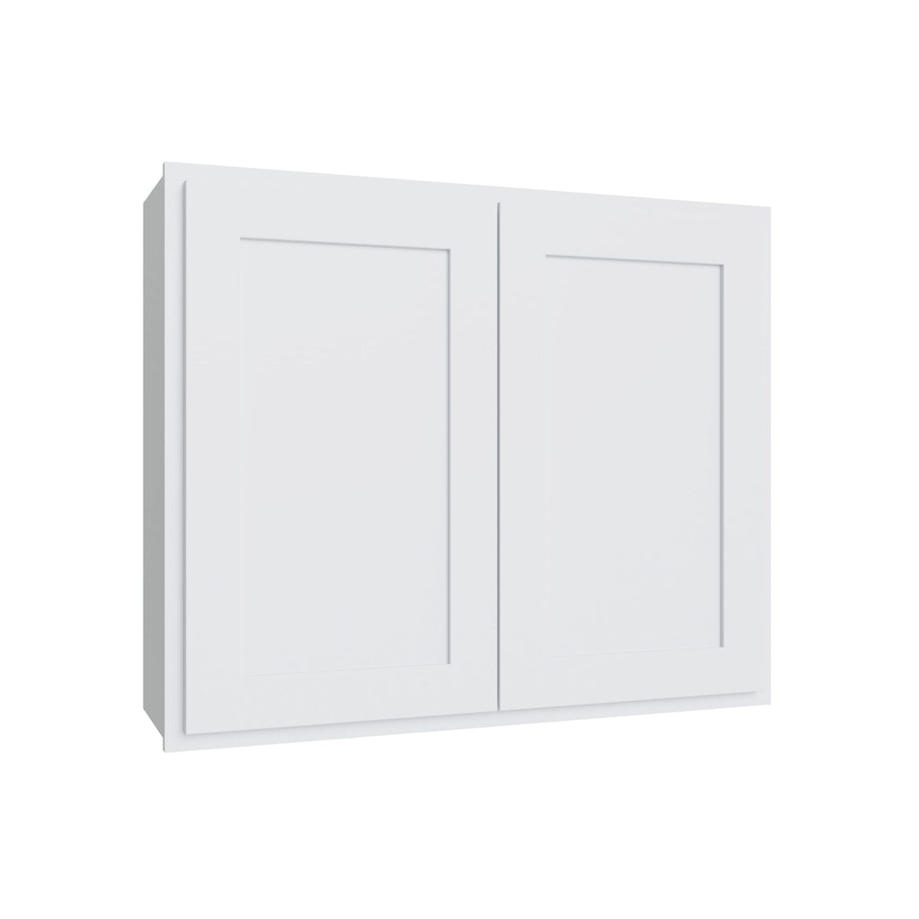KCD Essential White Double Door Wall Cabinet - 30" W x 42" H - product photo