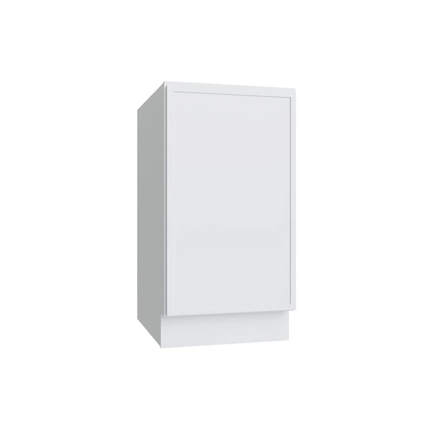 KCD Oslo White Full Height Single Door Base Cabinet - 18" W
