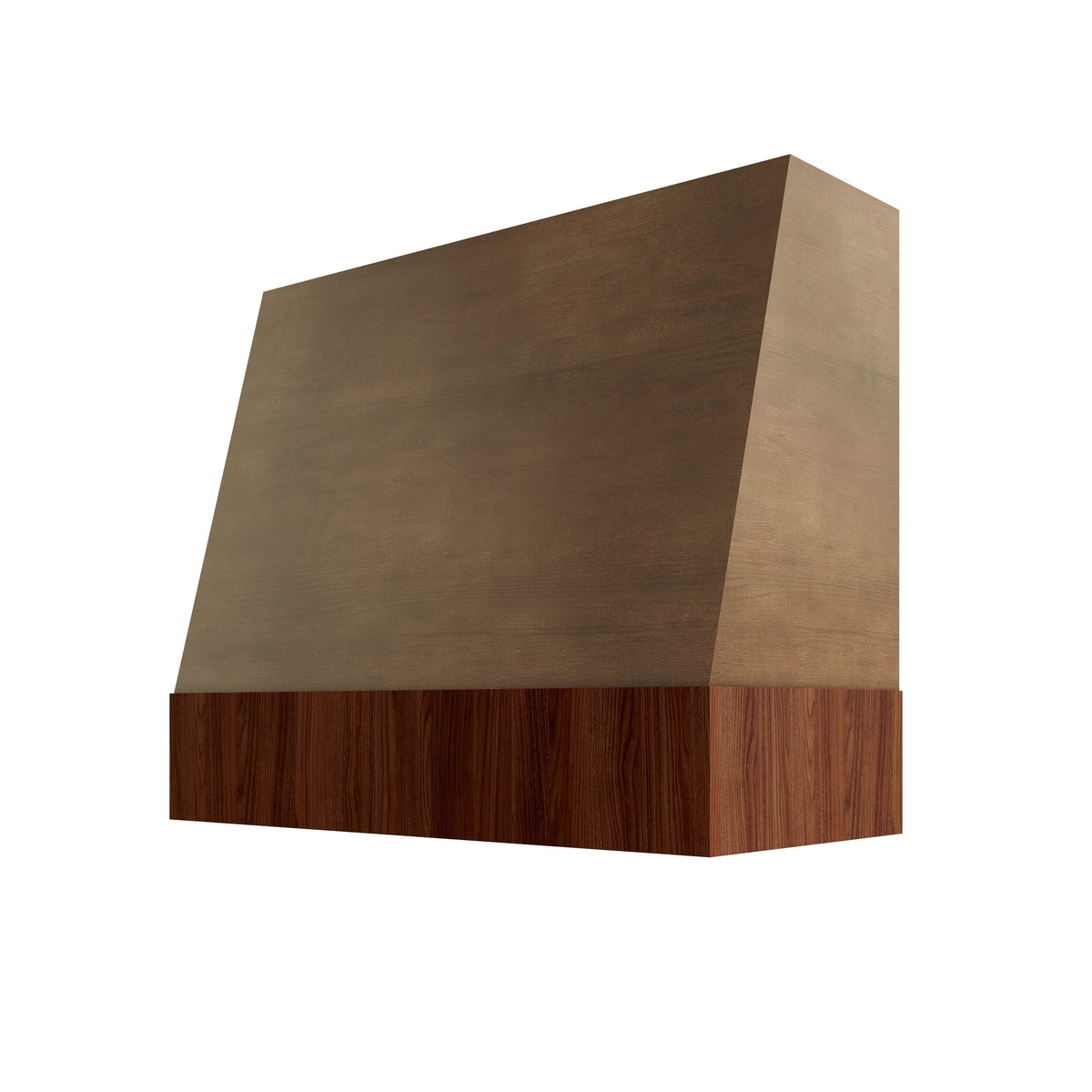 KCD Shaker Kodiak Angled Hood with Walnut Band - 48" W x 36" H - product photo