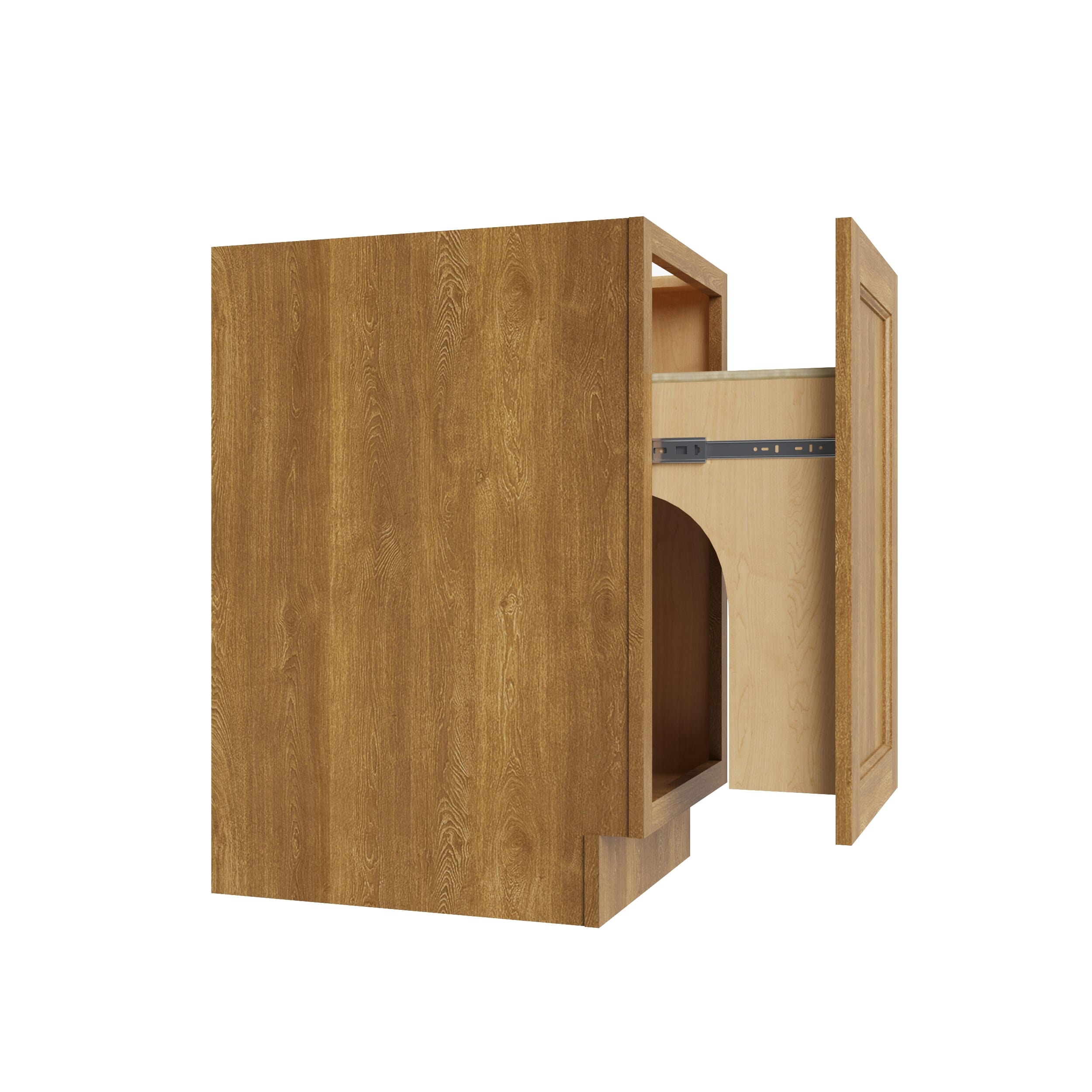 KCD Brooklyn Fawn Trash Can Base w/ Full Ht Door - 18" W - product photo
