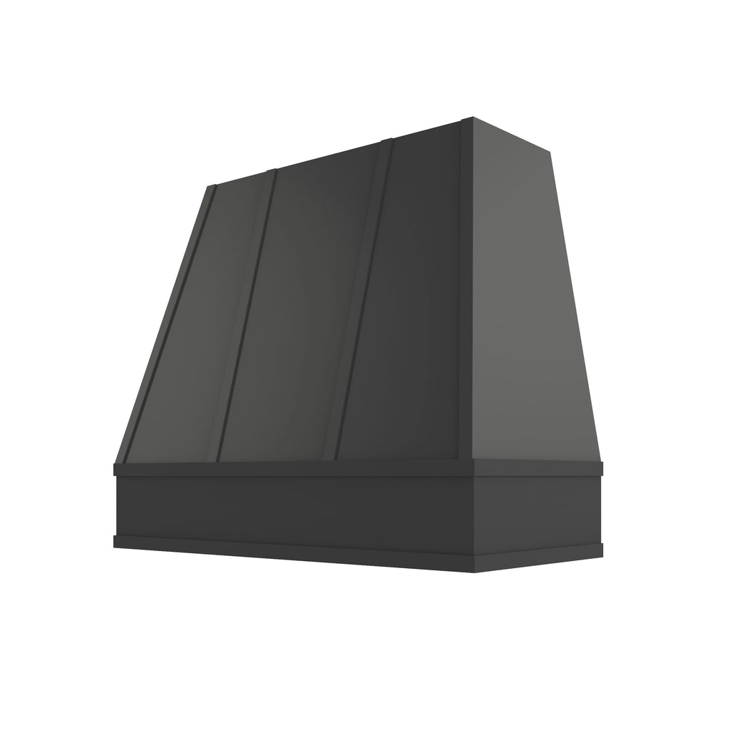 KCD Black Tapered Hood with Strapping Flat Trim - 36" W x 48" H - product photo