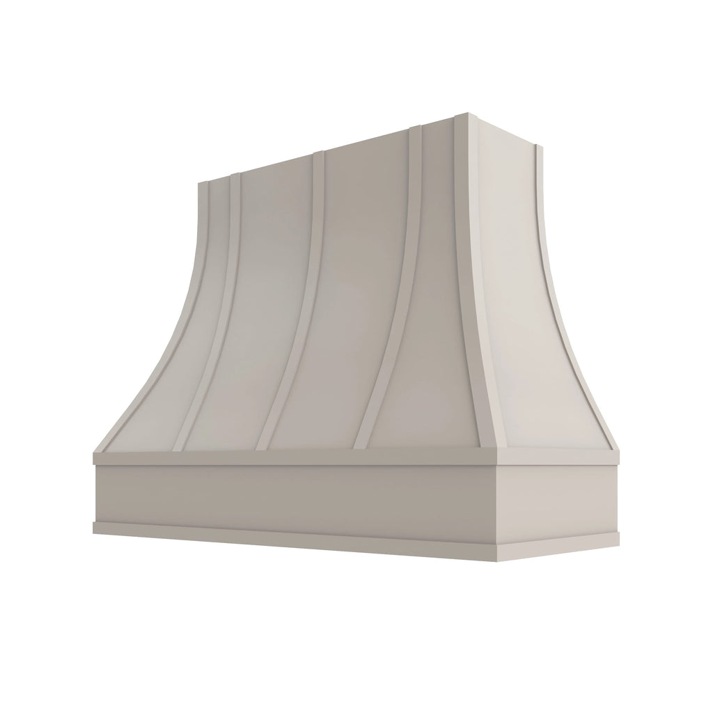 KCD Shaker Sand Curved Hood with Strapping Flat Trim - 48" W x 48" H - product photo