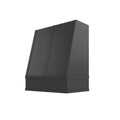 KCD Black Angled Hood with Strapping Flat Trim - 30" W x 36" H - product photo
