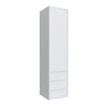 KCD Oslo White Wall Twr w/ 3 Drws - 15" W x 54" H x 14.5" D - product photo