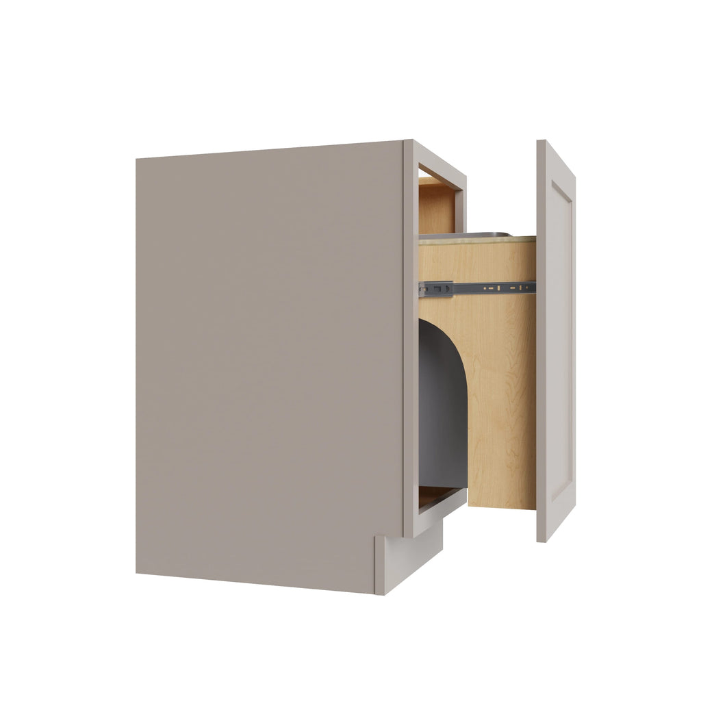 KCD Shaker Sand Trash Can Base w/ Full Ht Door - 18" W w/ 1 Can - product photo