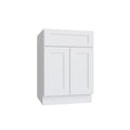 KCD Brooklyn Bright White Double Door Standard Base Cabinet - 24" W - product photo