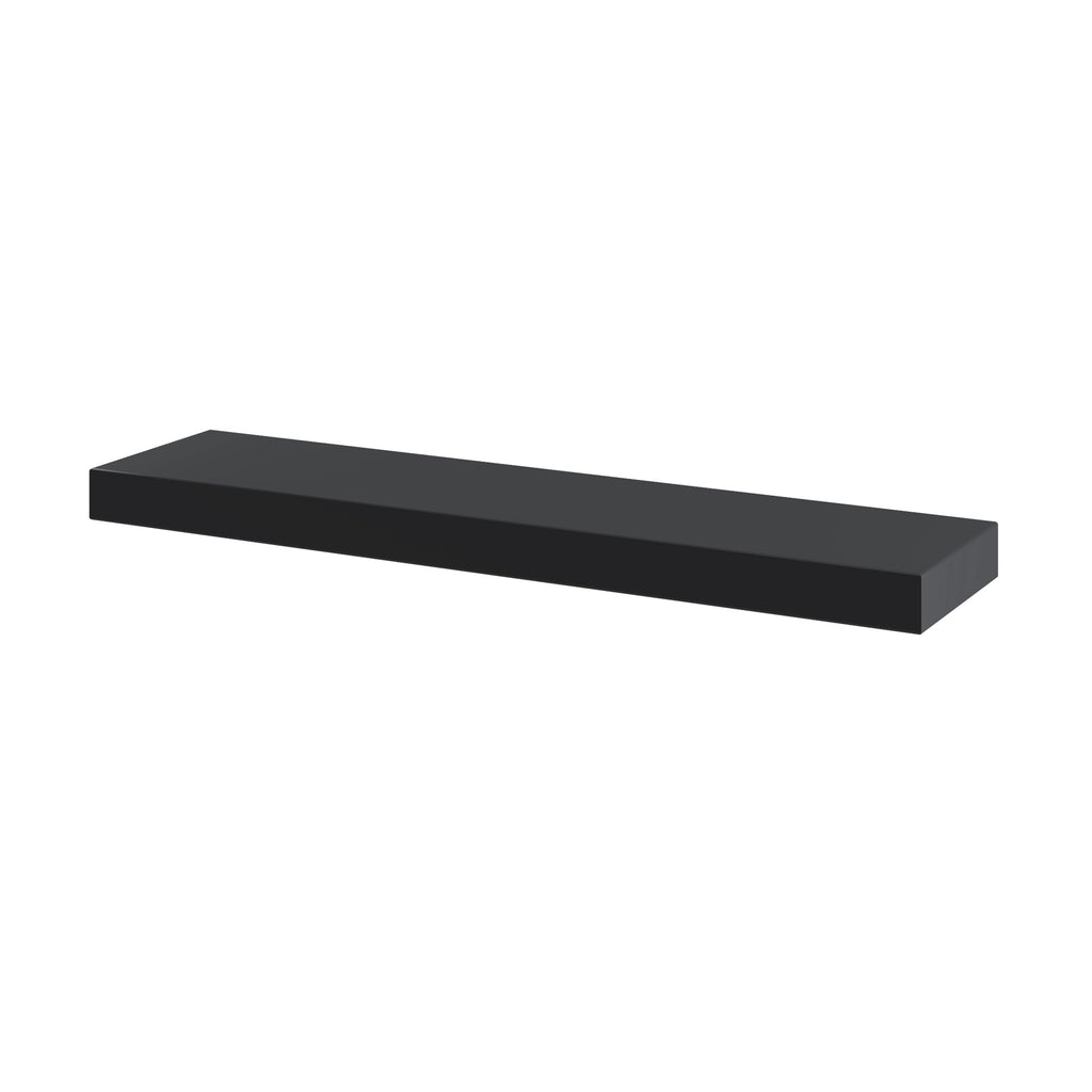 KCD Black Floating Shelf - 12" D x 42" W - product photo