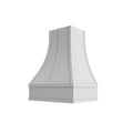 KCD Essential White Curved Hood with Strapping Flat Trim - 30" W x 30" H - product photo