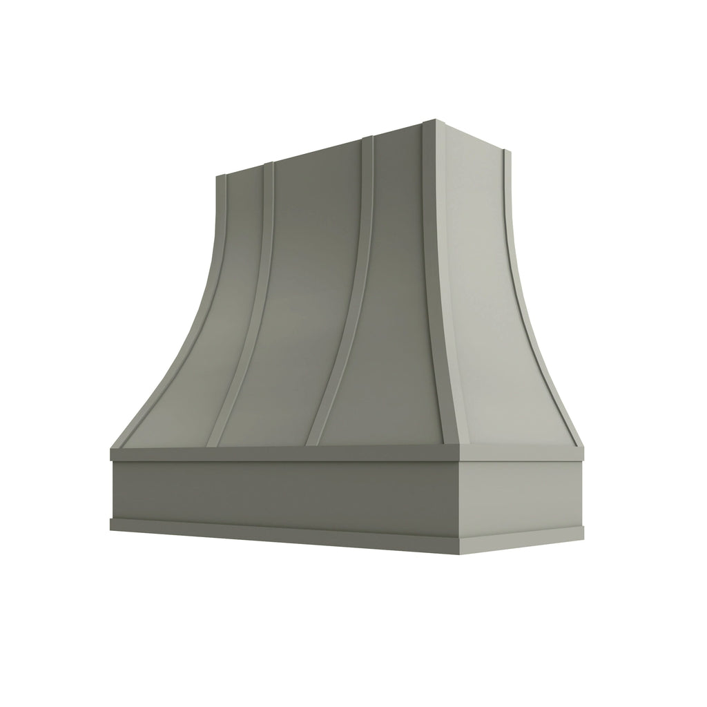 KCD Shaker Moss Curved Hood with Strapping Flat Trim - 36" W x 36" H - product photo