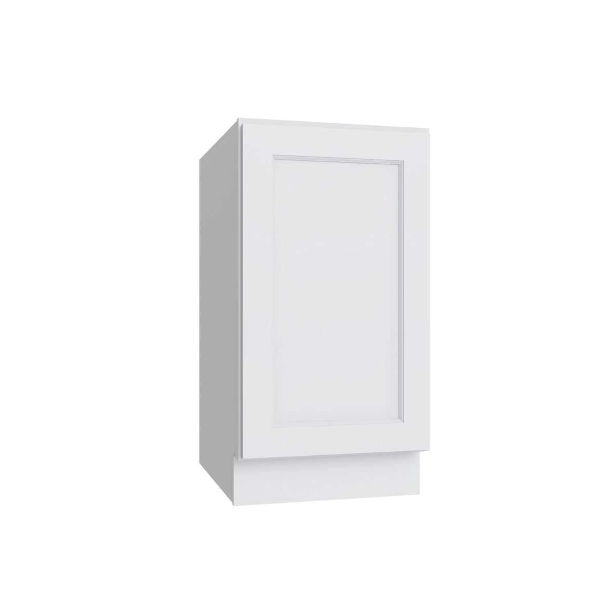 KCD Brooklyn Bright White Full Height Single Door Base Cabinet - 18" W - product photo