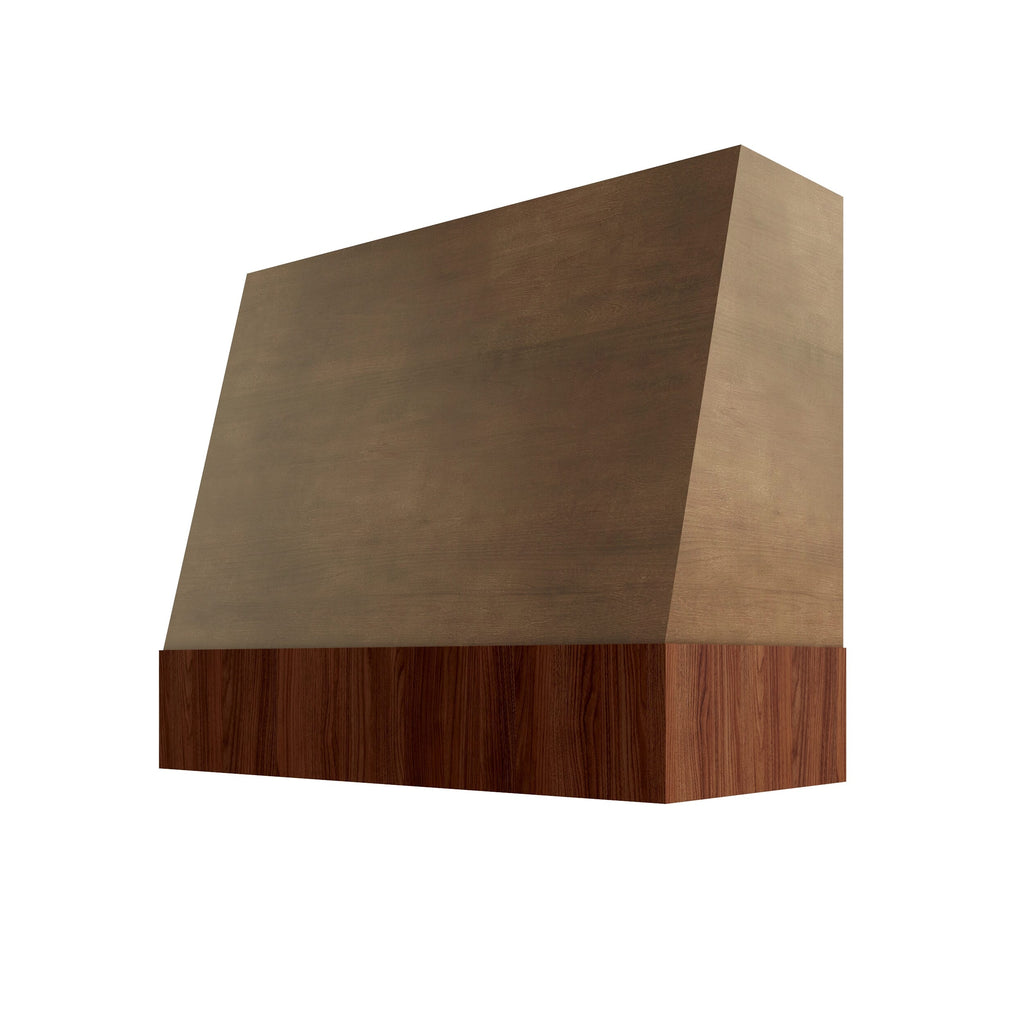 KCD Shaker Kodiak Angled Hood with Walnut Band - 30" W x 36" H - product photo