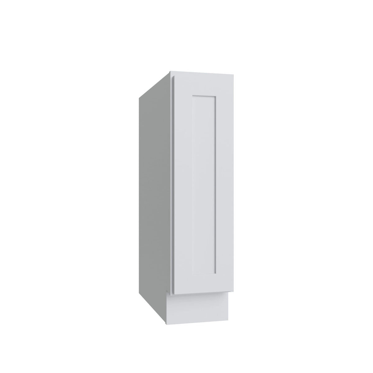 KCD Shaker Designer White Single Door Full Height Base Cabinet - 9" W - product photo