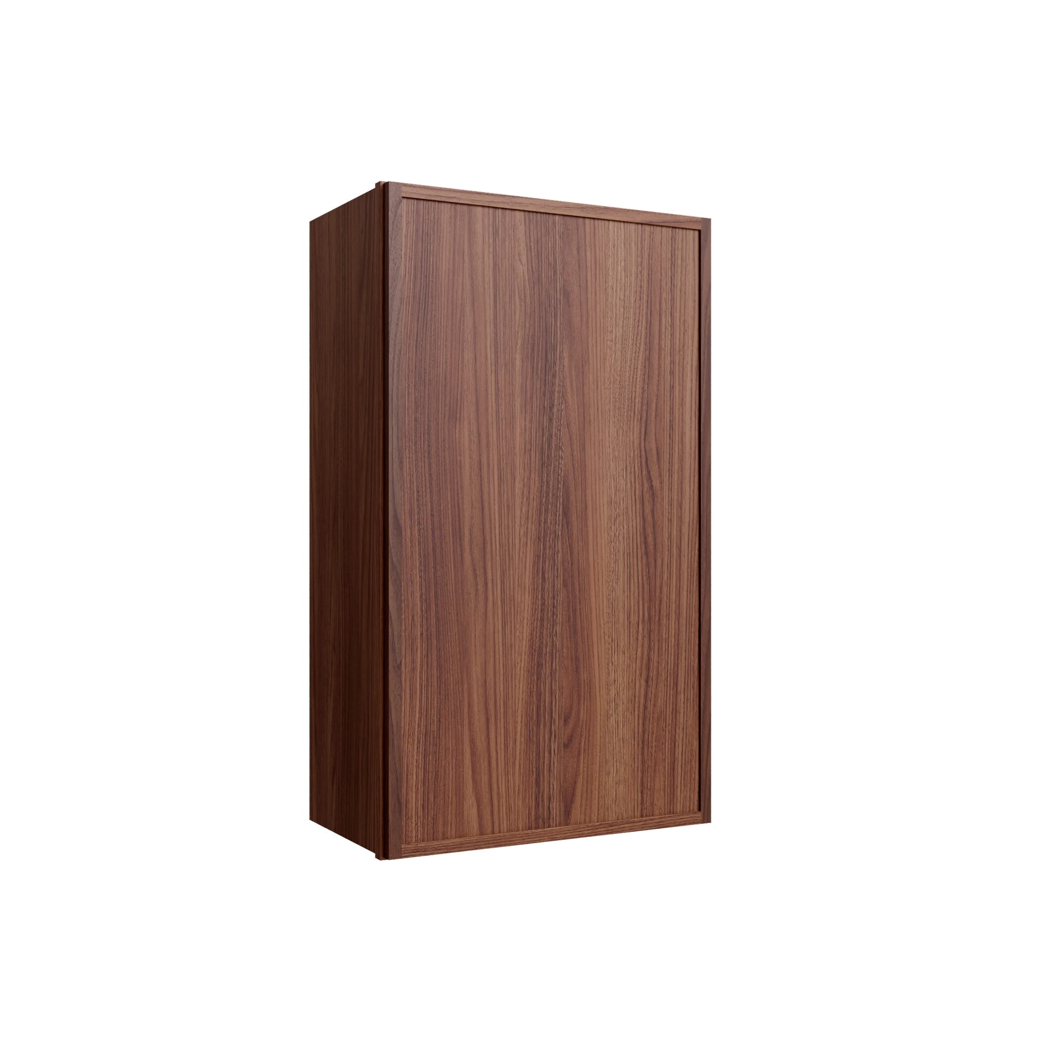 KCD Oslo Classic Walnut Single Door Wall Cabinet - 9" W x 36" H - product photo
