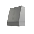 KCD Brooklyn Modern Gray Angled Hood with Strapping Flat Trim - 30" W x 30" H - product photo