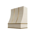 KCD Raw Sloped Hood with Brass Strapping - 30" W x 48" H - product photo