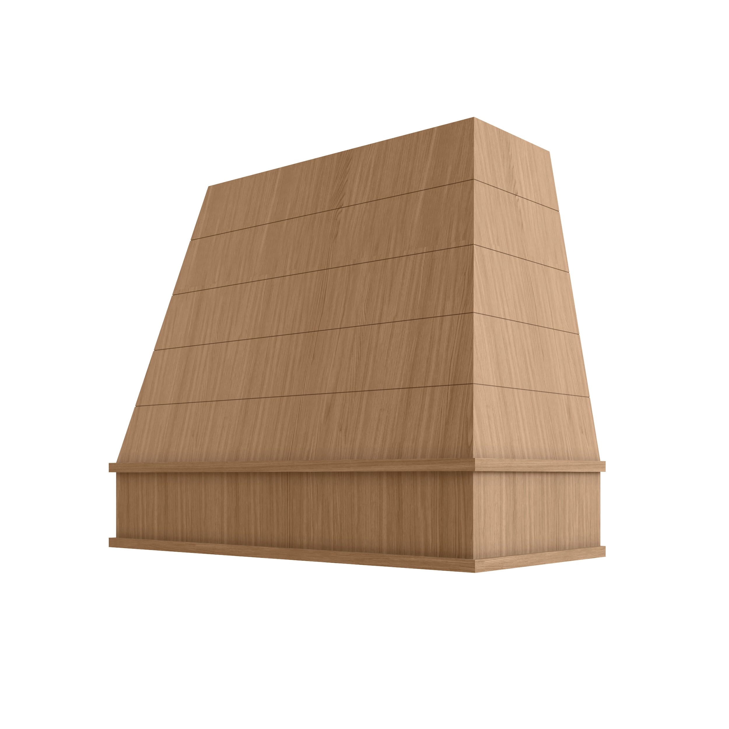 KCD Oslo Oak Tapered with Shiplap Hood Block Trim - 42" W x 30" H - product photo