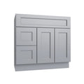 KCD Brooklyn Modern Gray Vanity Sink Base Left Drawer Stacking Cabinet - 36" W - product photo