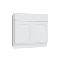 KCD Essential White Double Door Standard Base Cabinet - 39" W - product photo