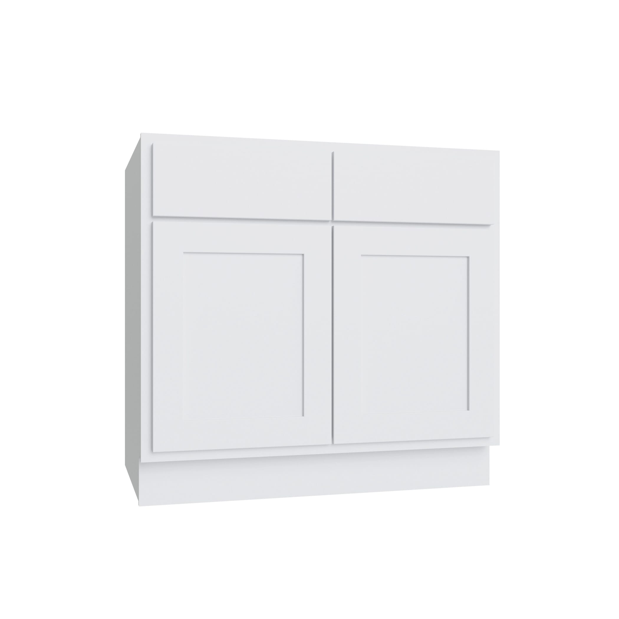 KCD Essential White Double Door Standard Base Cabinet - 39" W - product photo