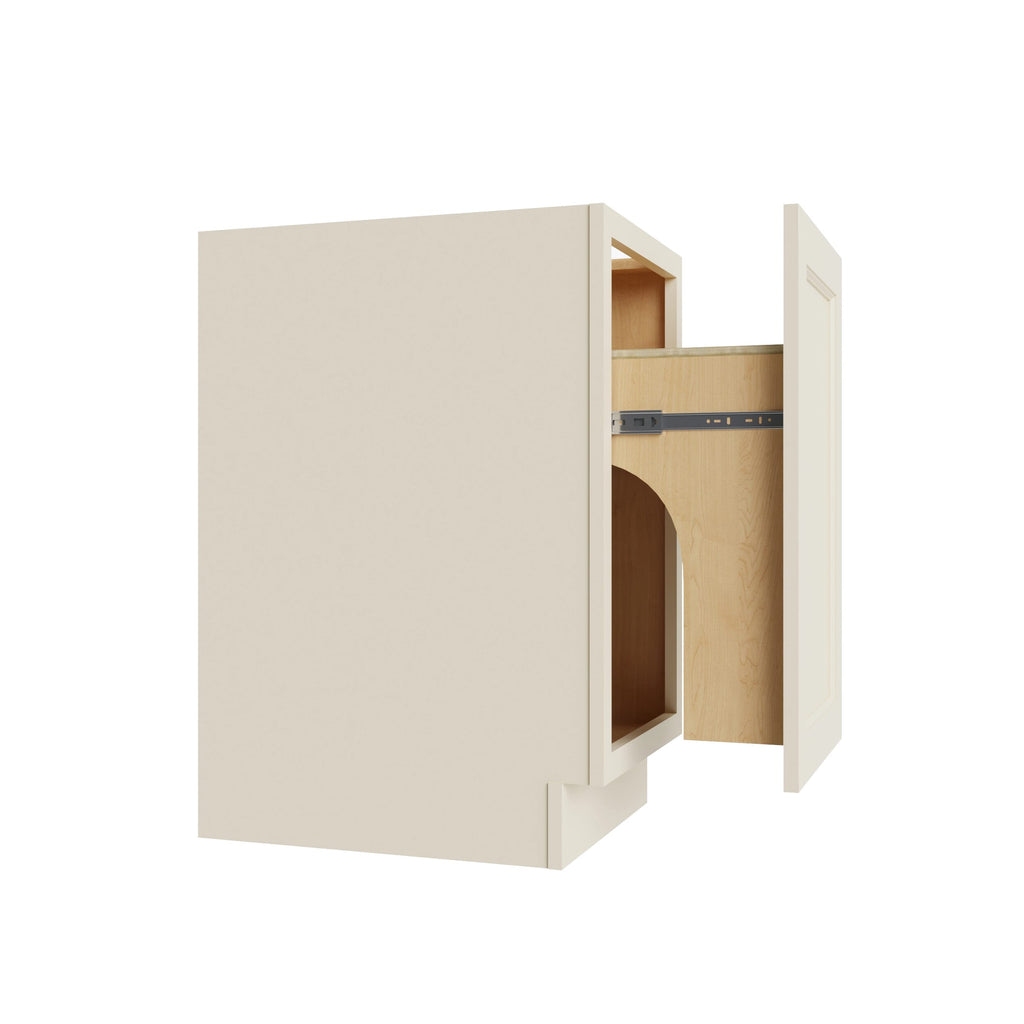 KCD Brooklyn Pearl Trash Can Base w/ Full Ht Door - 18" W - product photo