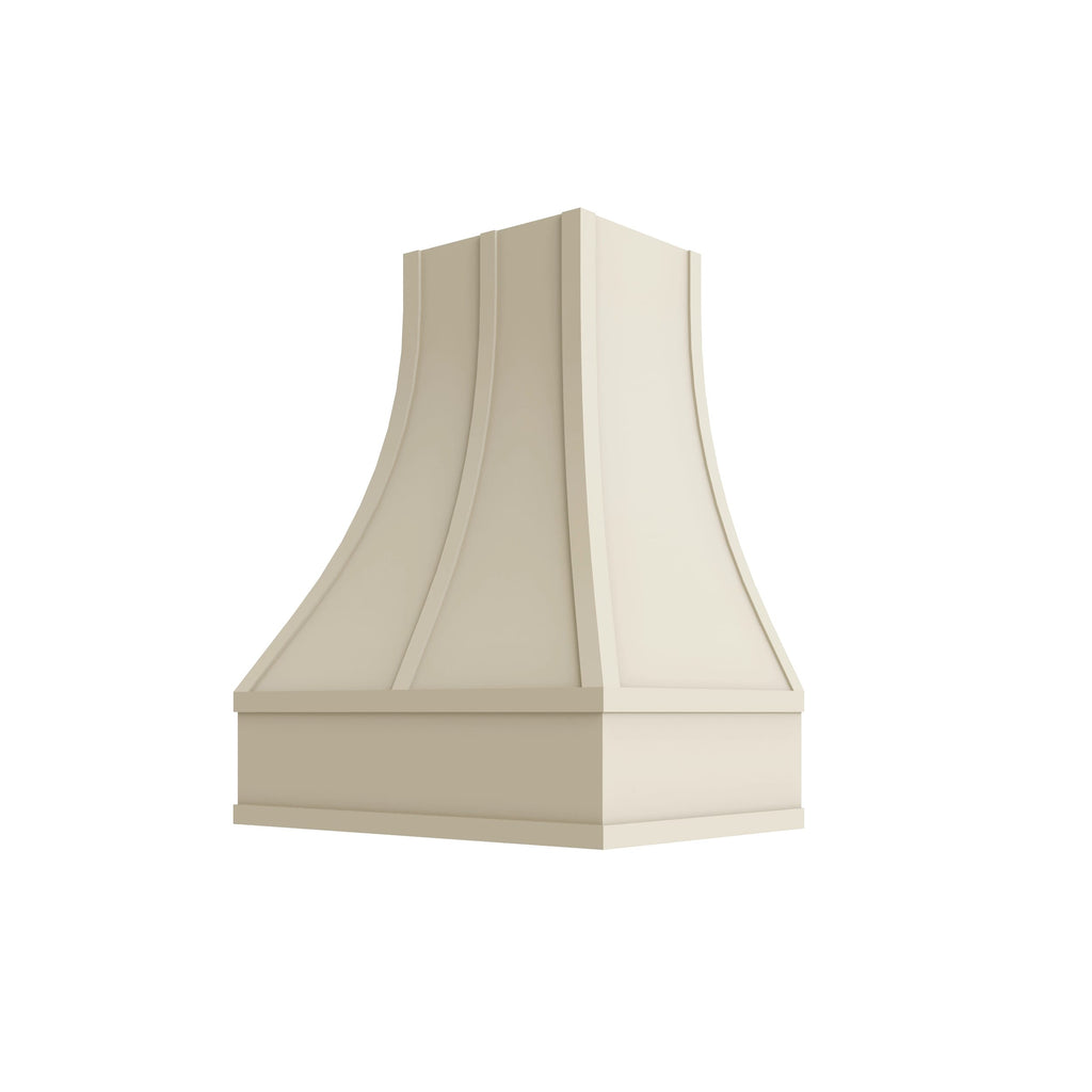 KCD Brooklyn Pearl Curved Hood with Strapping Flat Trim - 30" W x 36" H - product photo