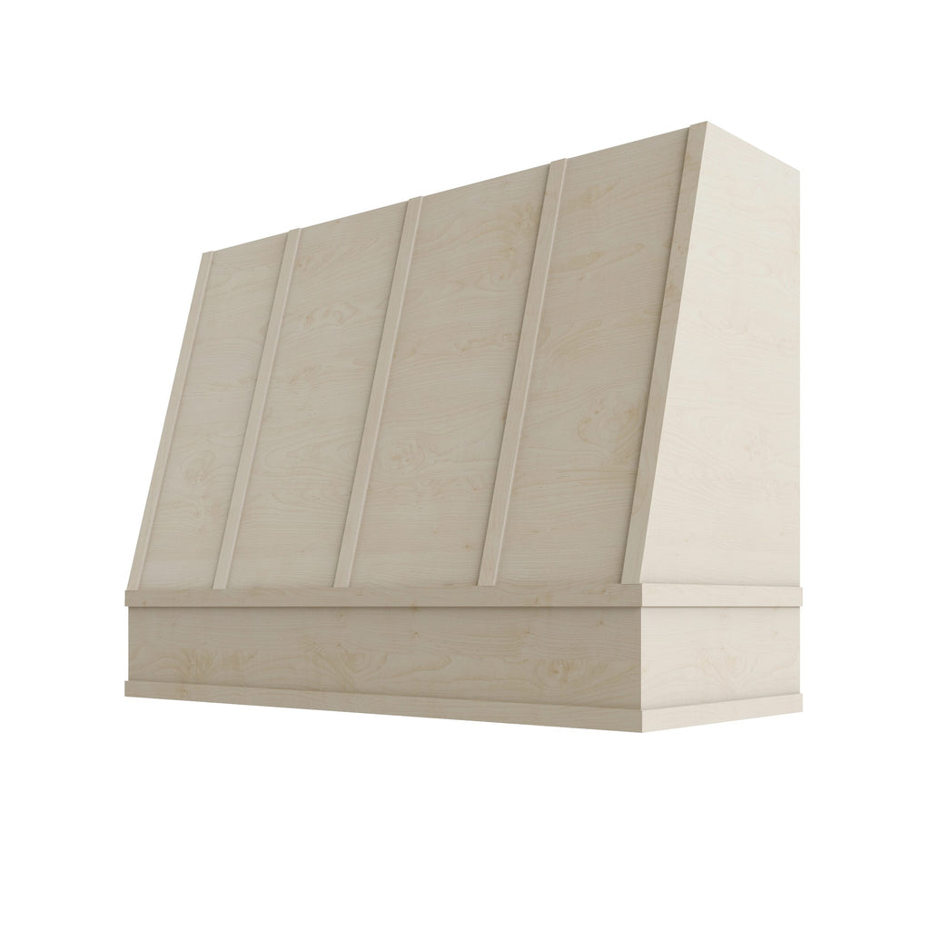 KCD Raw Angled Hood with Strapping Flat Trim - 48" W x 36" H - product photo