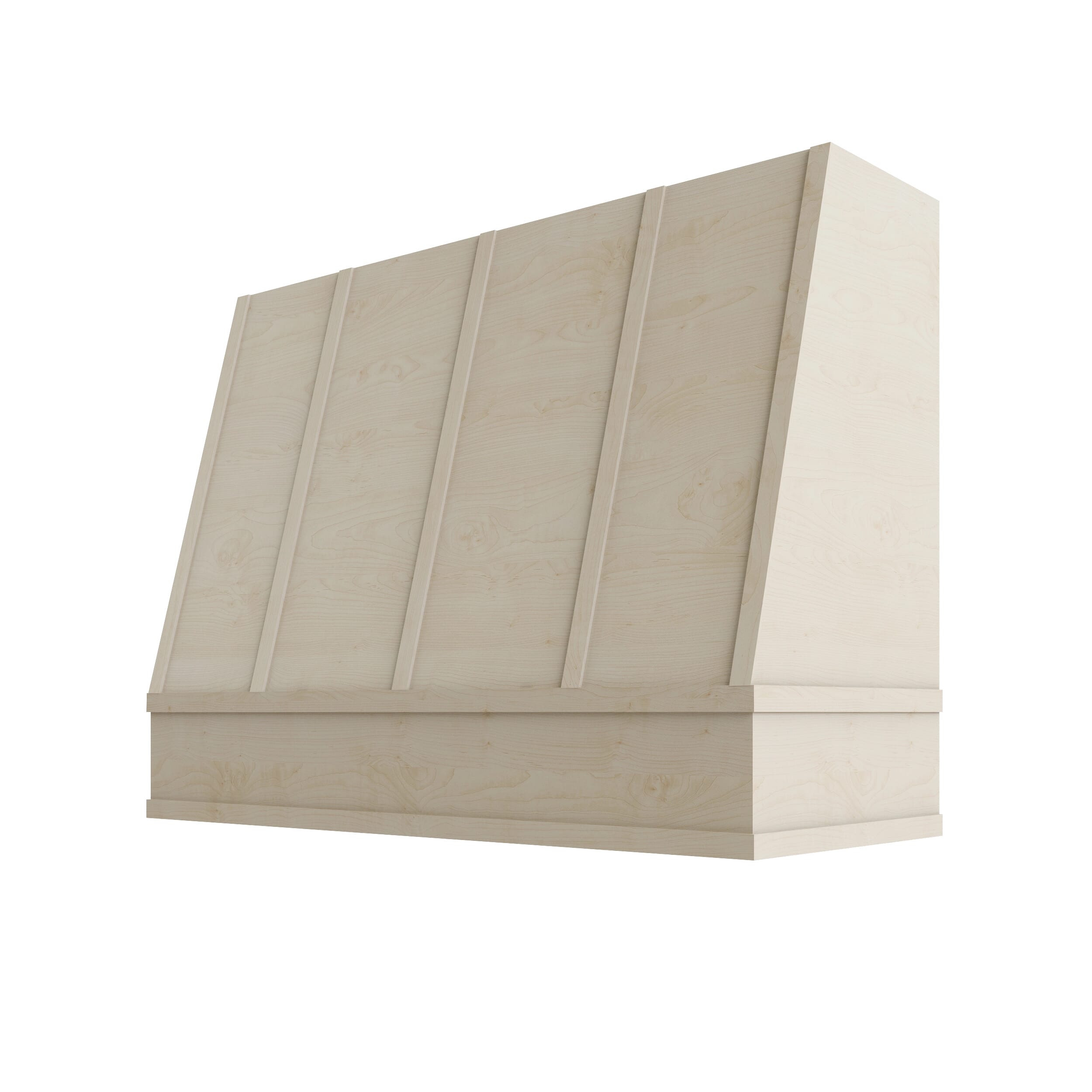 KCD Raw Angled Hood with Strapping Flat Trim - 48" W x 36" H - product photo