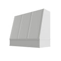 KCD Shaker Designer White Angled Hood with Strapping Flat Trim - 42" W x 30" H - product photo