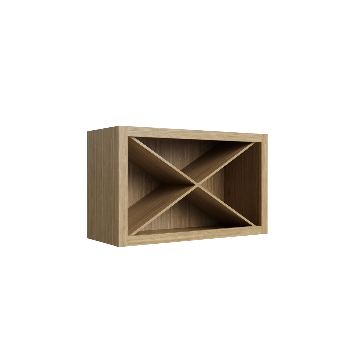 KCD Oslo Oak Wine Rack - 30" W x 18" H x 12" D - product photo