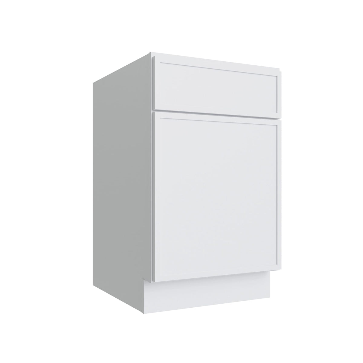 KCD Oslo White Single Door Standard Base Cabinet - 15" W - product photo