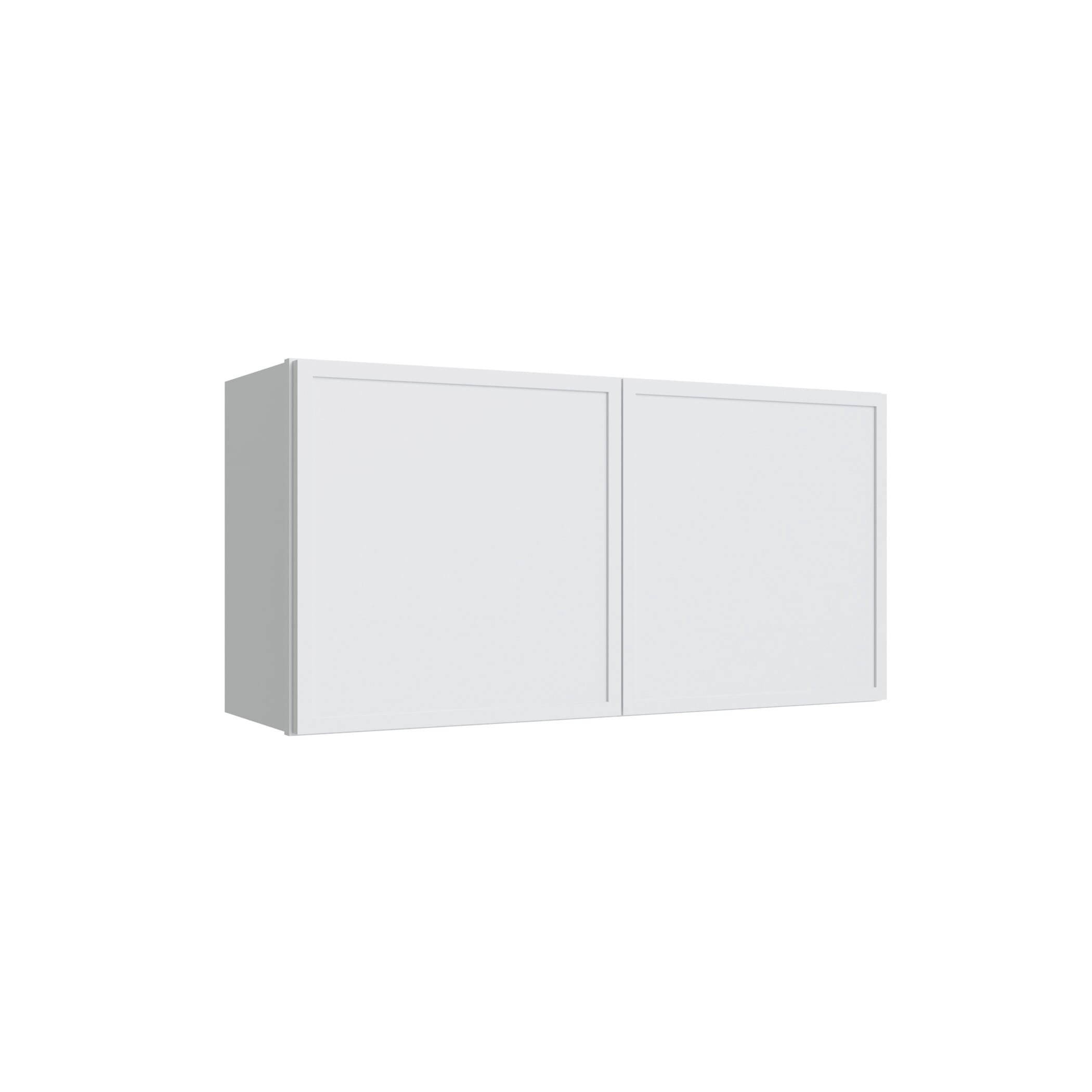 KCD Oslo White Double Door Wall Cabinet - 30" W x 18" H - product photo