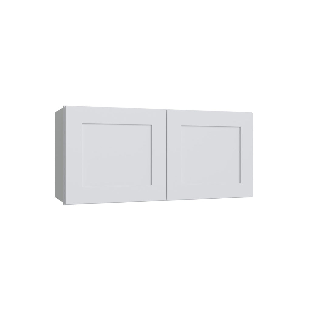 KCD Shaker Designer White Double Door Wall Cabinet - 30" W x 12" H - product photo