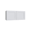KCD Shaker Designer White Double Door Wall Cabinet - 30" W x 12" H - product photo