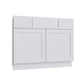 KCD Shaker Designer White Slab Vanity Sink Base - 36" W - product photo