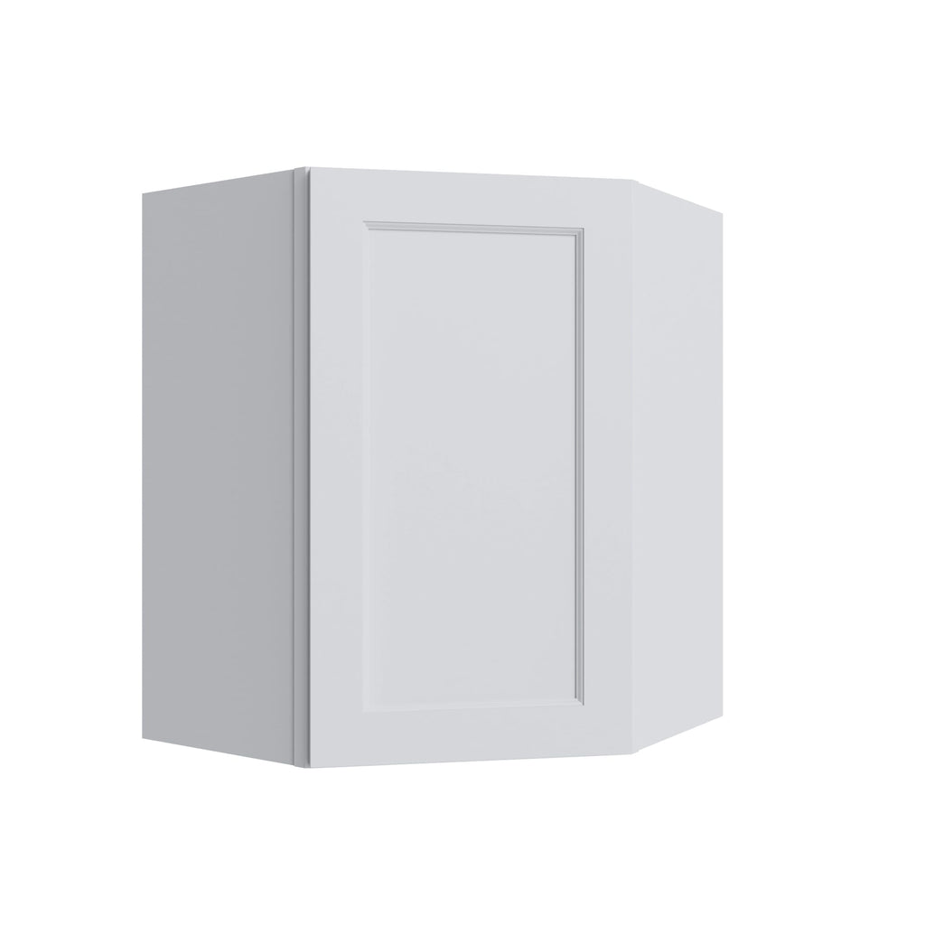 KCD Brooklyn Bright White Corner Wall Cabinet - 27" W x 42" H - product photo