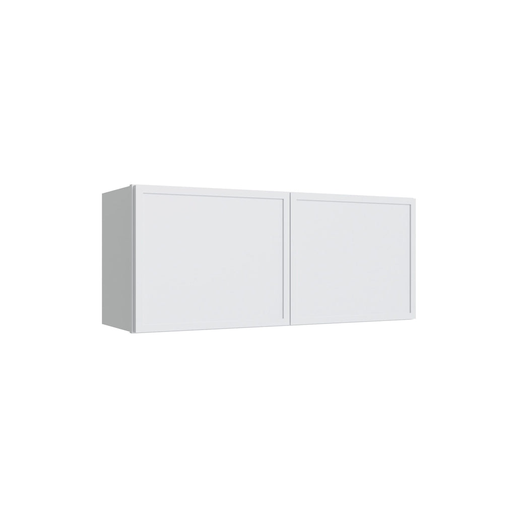 KCD Oslo White Double Door Wall Cabinet - 36" W x 15" H - product photo