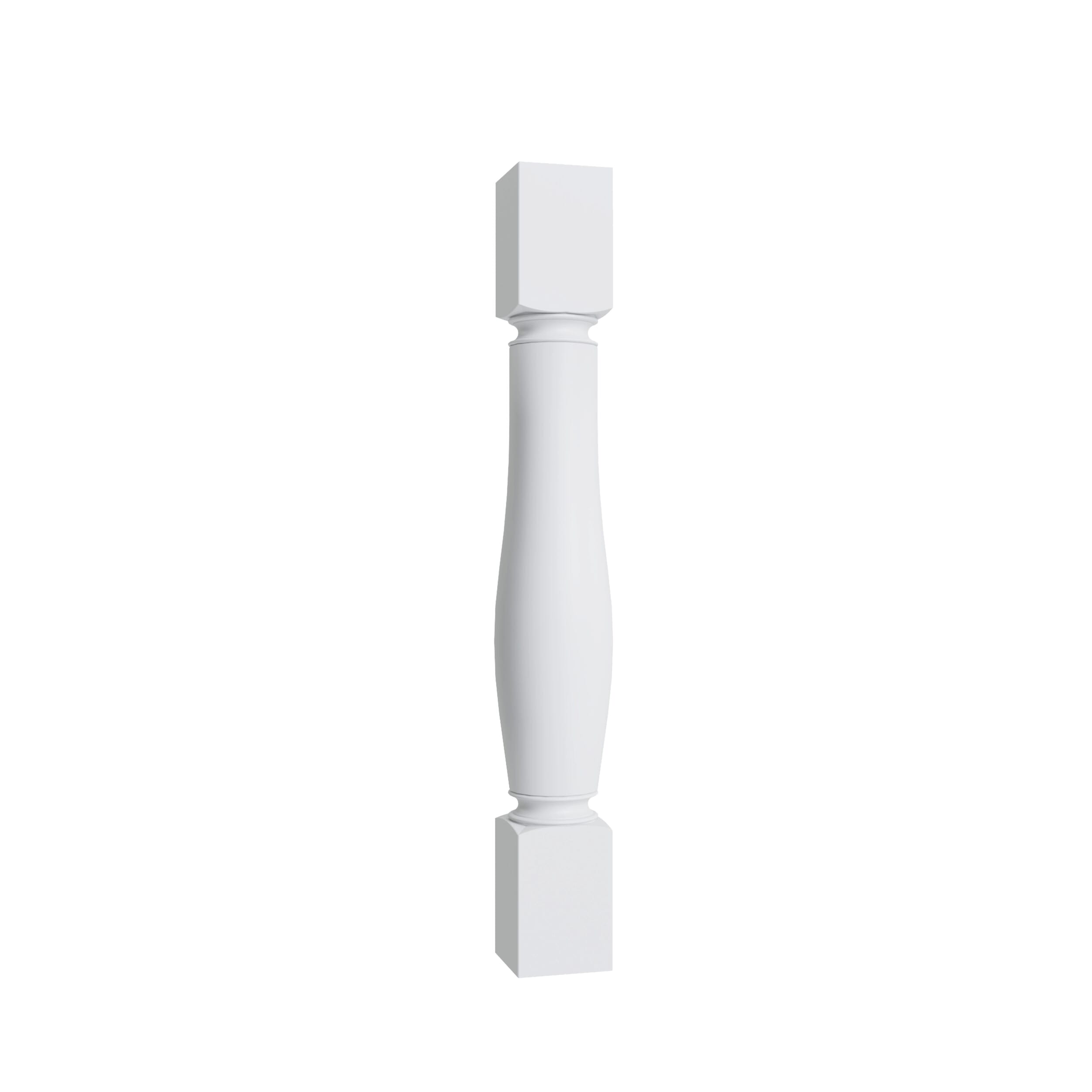 KCD Essential White Turned Post - 5" W x 35.5" H - product photo