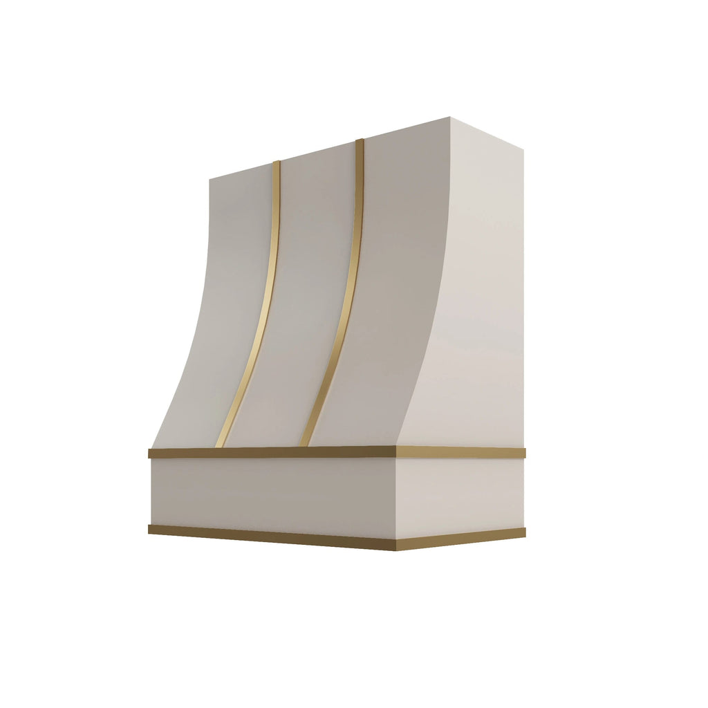 KCD Shaker Sand Sloped Hood with Brass Strapping - 30" W x 30" H - product photo