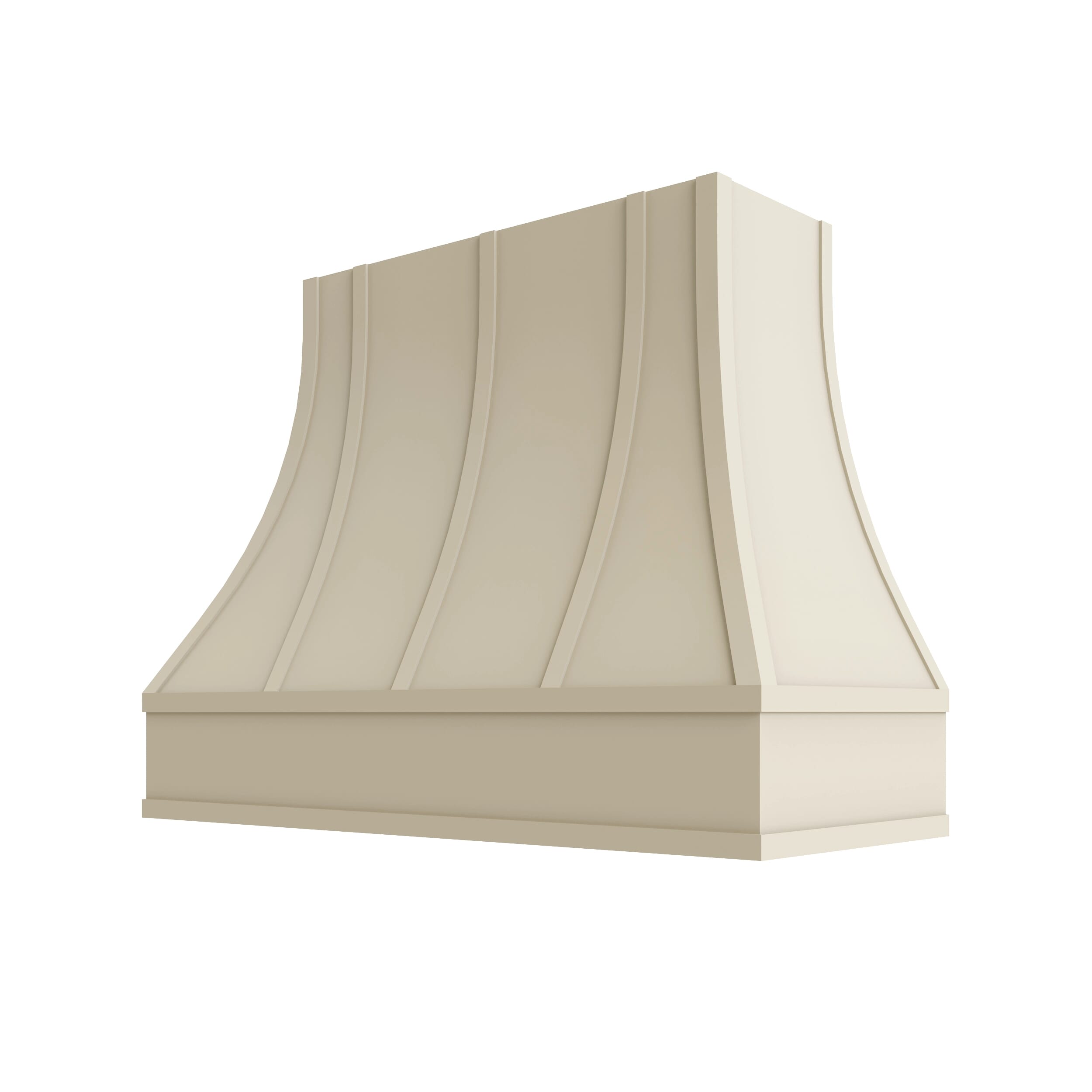 KCD Brooklyn Pearl Curved Hood with Strapping Flat Trim - 48" W x 36" H - product photo