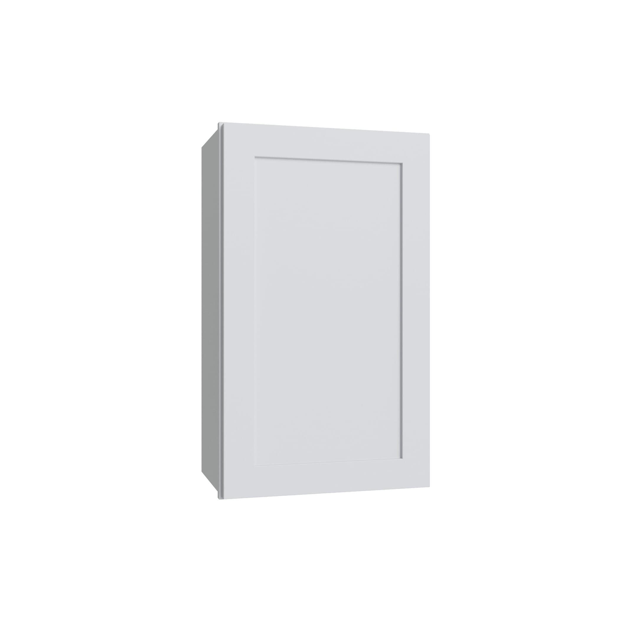 KCD Shaker Designer White Single Door Wall Cabinet - 15" W x 36" H - product photo