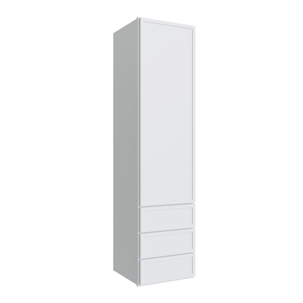 KCD Oslo White Wall Twr w/ 3 Drws - 15" W x 48" H x 14.5" D - product photo