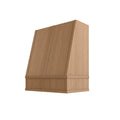 KCD Oslo Oak Angled Hood with Strapping Flat Trim - 30" W x 30" H - product photo