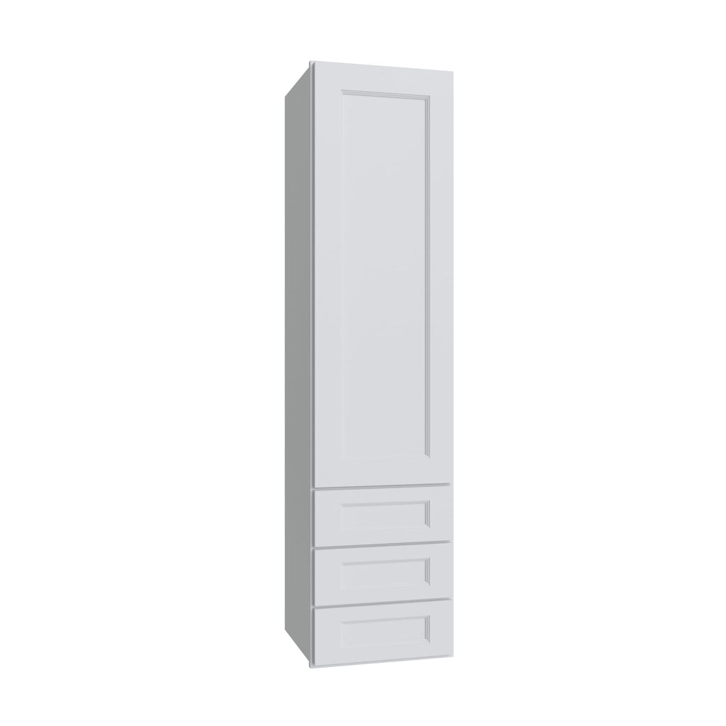 KCD Brooklyn Bright White Wall Twr w/ 3 Drws - 15" W x 48" H x 14.5" D - product photo